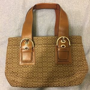 Coach Khaki/Tan Monogram Purse